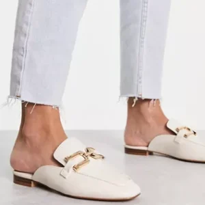 Stradivarius open back slip on loafer